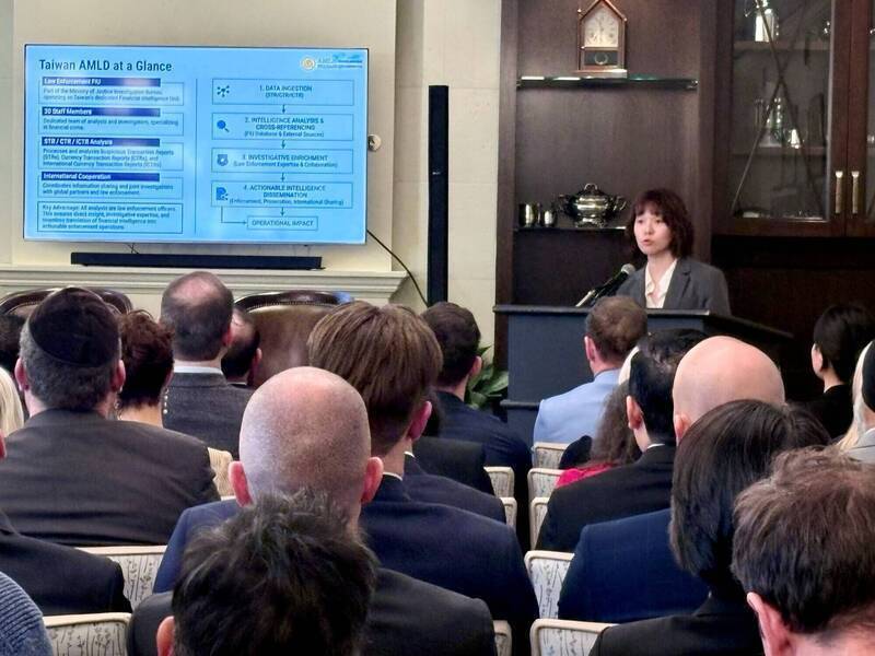 调查局洗钱防制处林沛桦调查官作案例报告。(调查局提供) 调查局洗钱防制处林沛桦调查官作案例报告。(调查局提供)